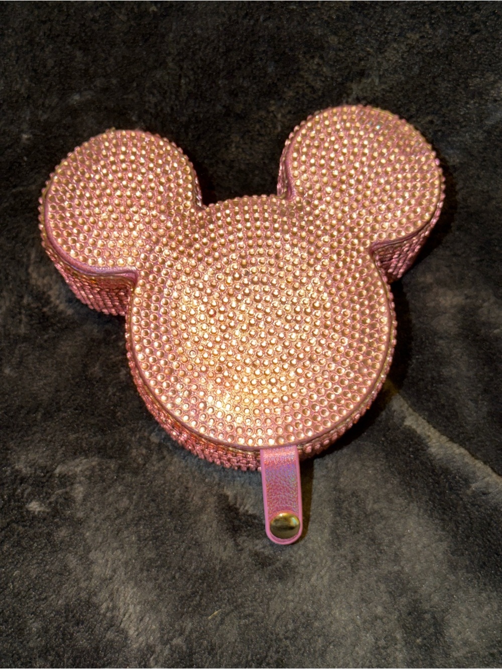 Disney x BaubleBar Pink Rhinestone Mickey Mouse Jewelry Case